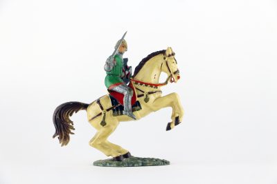 Figurine Starlux Cavalier Chevalier Moyen Age Armure Guerrier Lance