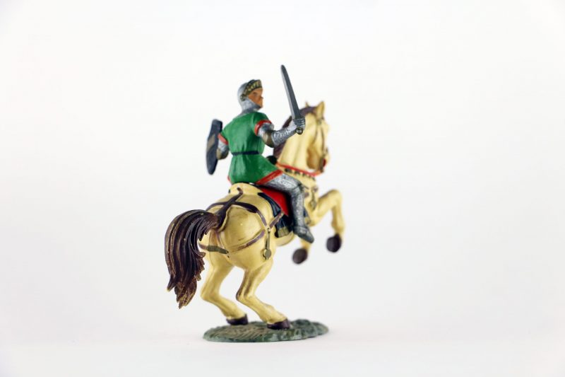 Figurine Starlux Cavalier Chevalier Moyen Age Armure Guerrier Lance