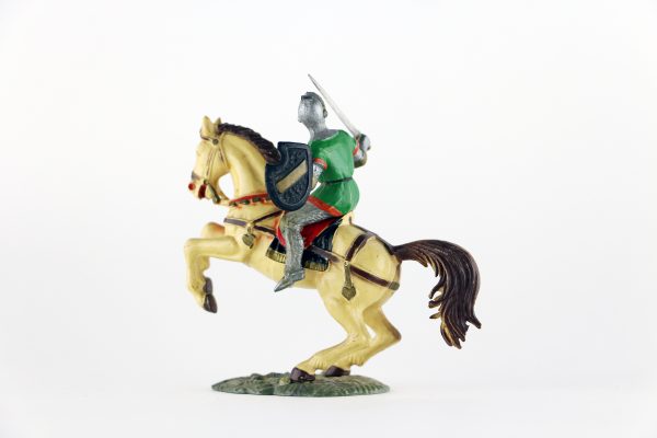 Figurine Starlux Cavalier Chevalier Moyen Age Armure Guerrier Lance