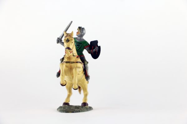 Figurine Starlux Cavalier Chevalier Moyen Age Armure Guerrier Lance