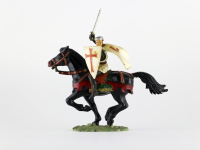 Figurine Starlux Cavalier Chevalier Moyen Age Armure Guerrier Lance