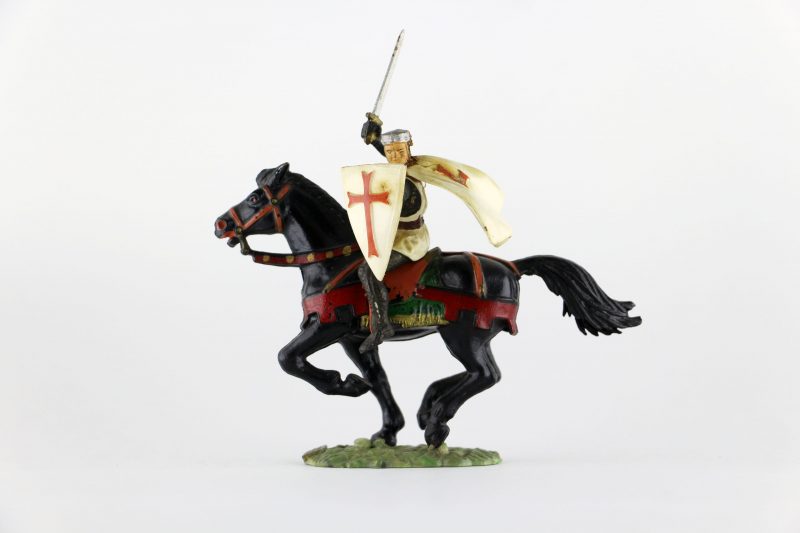 Figurine Starlux Cavalier Chevalier Moyen Age Armure Guerrier Lance