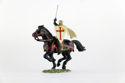 Figurine Starlux Cavalier Chevalier Moyen Age Armure Guerrier Lance