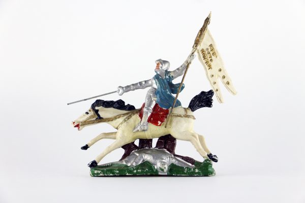 Figurine Plastique plein France Jeanne D'Arc Guerre de 100 ans Moulée peinture origine