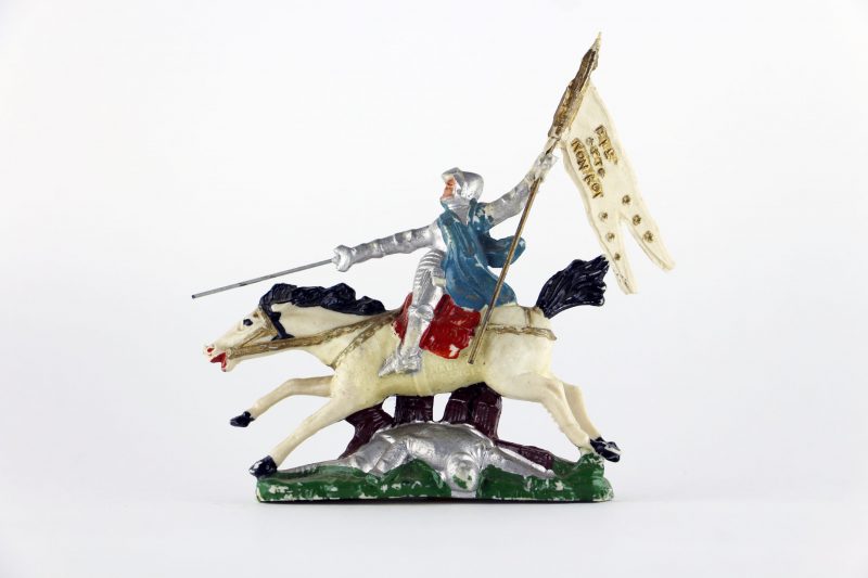 Figurine Plastique plein France Jeanne D'Arc Guerre de 100 ans Moulée peinture origine