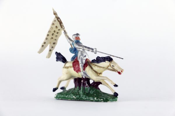 Figurine Plastique plein France Jeanne D'Arc Guerre de 100 ans Moulée peinture origine