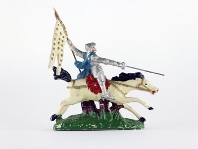 Figurine Plastique plein France Jeanne D'Arc Guerre de 100 ans Moulée peinture origine