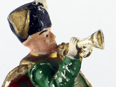 Figurine Plastique plein France Chasseur A Cheval Garde Impériale Moulée peinture origine