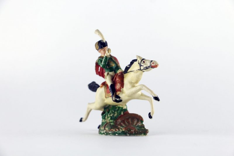 Figurine Plastique plein France Chasseur A Cheval Garde Impériale Moulée peinture origine