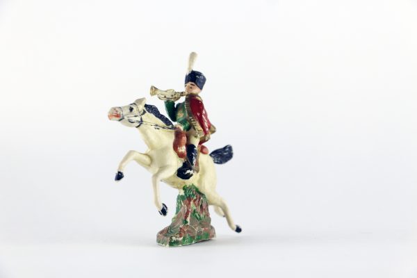 Figurine Plastique plein France Chasseur A Cheval Garde Impériale Moulée peinture origine