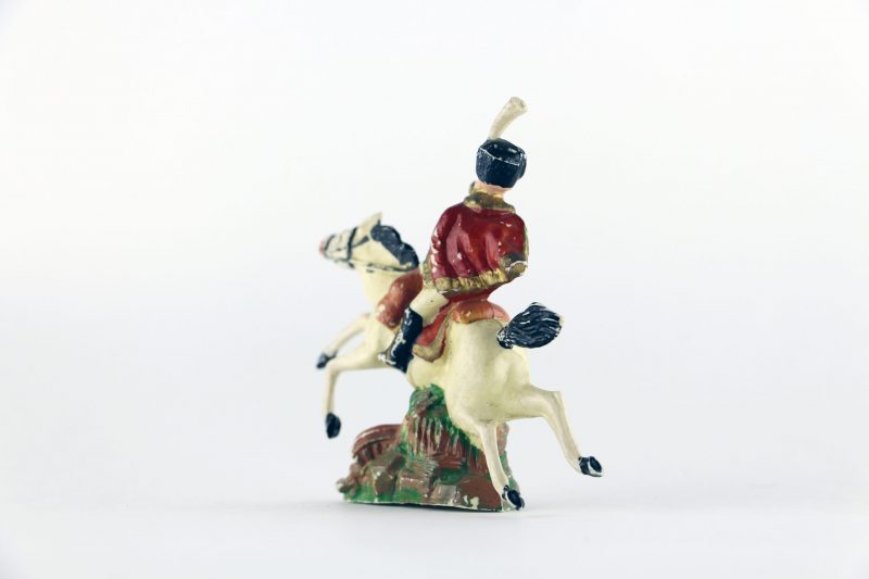 Figurine Plastique plein France Chasseur A Cheval Garde Impériale Moulée peinture origine