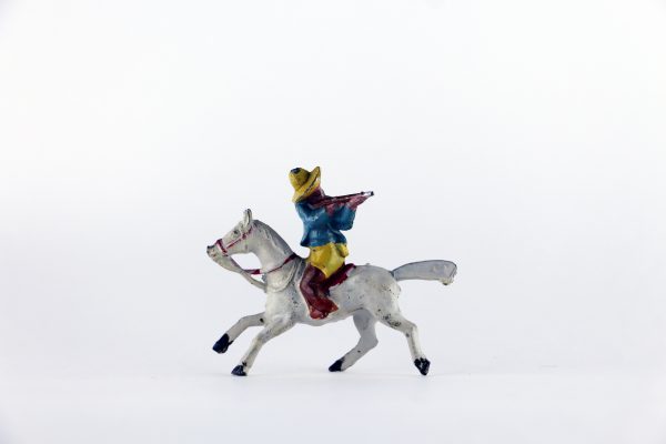 Figurine Plomb Creux Indien Commanche Mexique Cow Boy 1950 Peinture origine