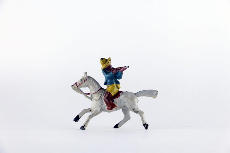 Figurine Plomb Creux Indien Commanche Mexique Cow Boy 1950 Peinture origine