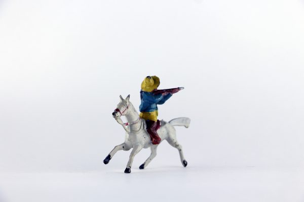 Figurine Plomb Creux Indien Commanche Mexique Cow Boy 1950 Peinture origine
