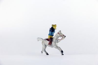 Figurine Plomb Creux Indien Commanche Mexique Cow Boy 1950 Peinture origine