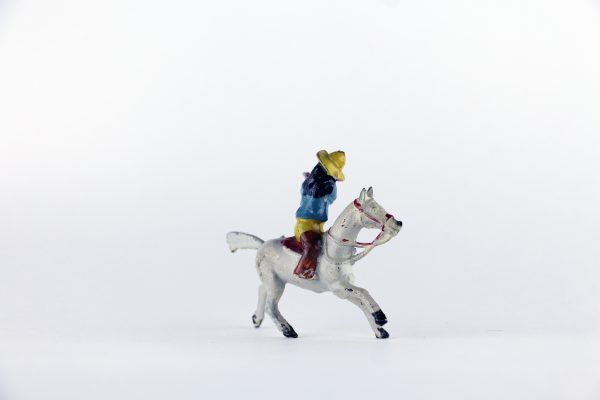 Figurine Plomb Creux Indien Commanche Mexique Cow Boy 1950 Peinture origine