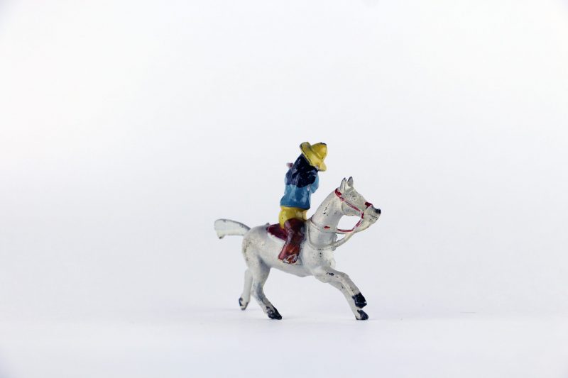 Figurine Plomb Creux Indien Commanche Mexique Cow Boy 1950 Peinture origine