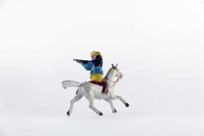 Figurine Plomb Creux Indien Commanche Mexique Cow Boy 1950 Peinture origine