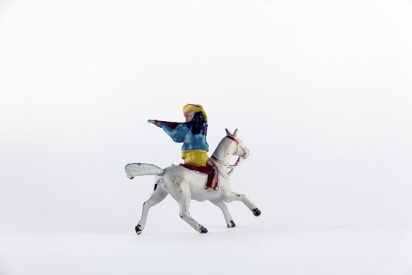 Figurine Plomb Creux Indien Commanche Mexique Cow Boy 1950 Peinture origine