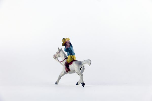 Figurine Plomb Creux Indien Commanche Mexique Cow Boy 1950 Peinture origine