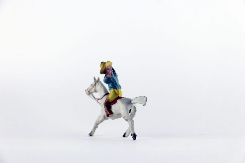 Figurine Plomb Creux Indien Commanche Mexique Cow Boy 1950 Peinture origine
