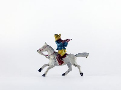 Figurine Plomb Creux Indien Commanche Mexique Cow Boy 1950 Peinture origine