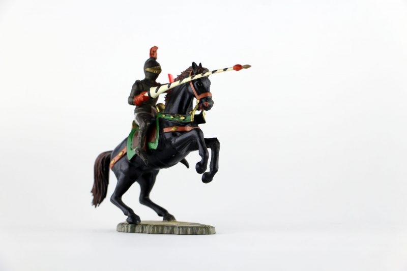 Figurine Starlux Cavalier Chevalier Moyen Age Armure Guerrier Lance
