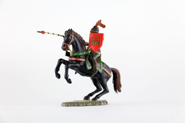 Figurine Starlux Cavalier Chevalier Moyen Age Armure Guerrier Lance