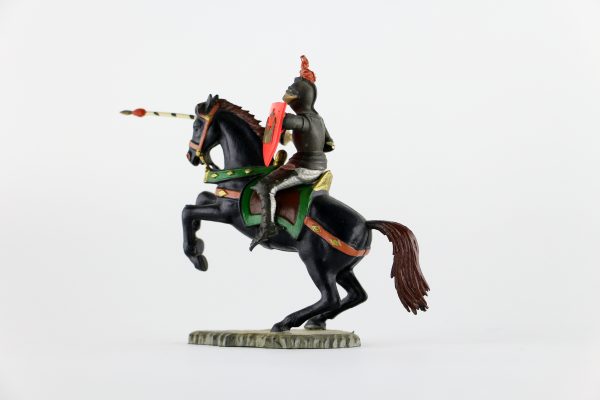 Figurine Starlux Cavalier Chevalier Moyen Age Armure Guerrier Lance