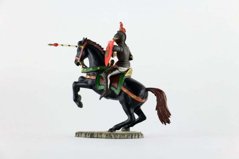 Figurine Starlux Cavalier Chevalier Moyen Age Armure Guerrier Lance