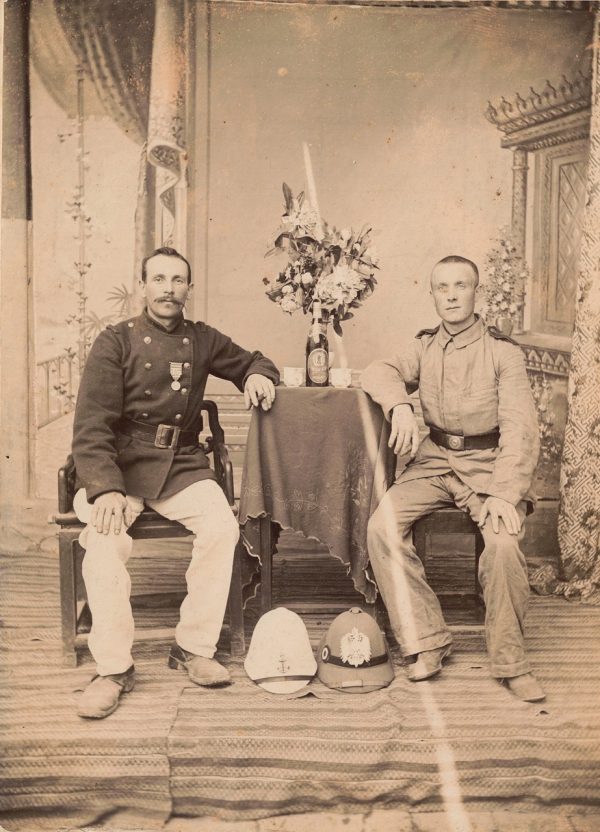 Grande CDV - Carte Cabinet - Infanterie de Marine - Troupe du Corps Expéditionnaire en Asie Allemand - Guerre 1900 - Tonkin - Chine Guerre de Boxers - Médaille