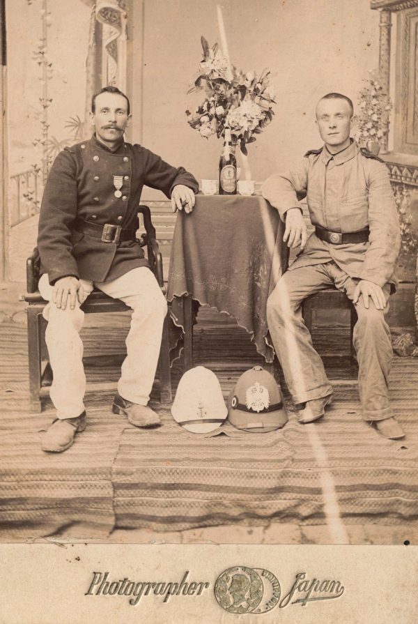 Grande CDV - Carte Cabinet - Infanterie de Marine - Troupe du Corps Expéditionnaire en Asie Allemand - Guerre 1900 - Tonkin - Chine Guerre de Boxers - Médaille