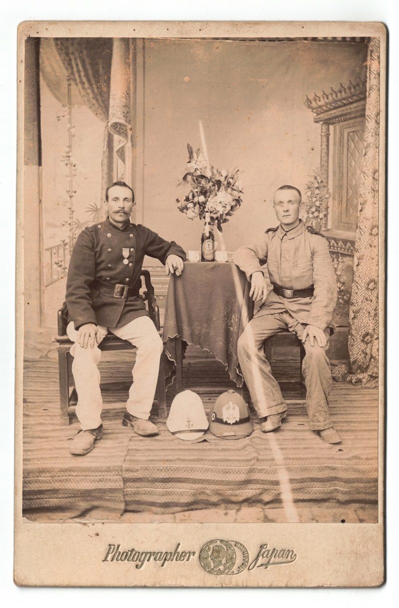 Grande CDV - Carte Cabinet - Infanterie de Marine - Troupe du Corps Expéditionnaire en Asie Allemand - Guerre 1900 - Tonkin - Chine Guerre de Boxers - Médaille