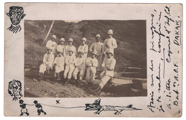 Photo Carte Postale - Troupe Coloniale - Infanterie - DAKAR - A.O.F - Afrique-Occidentale française