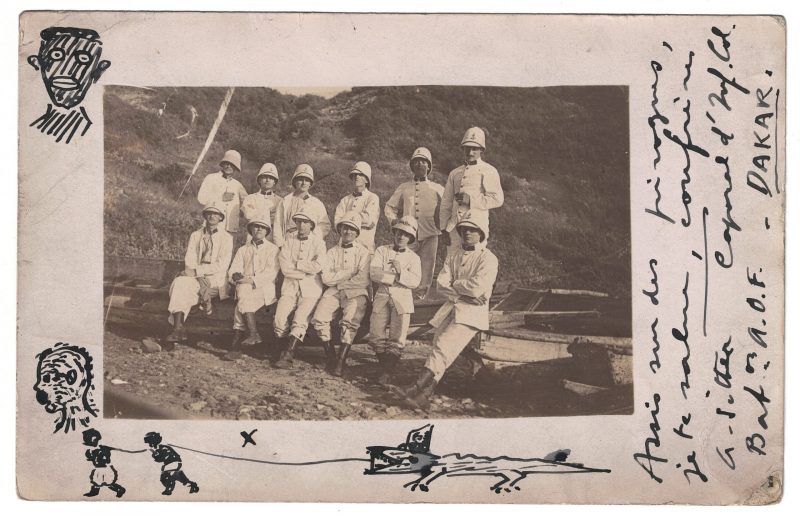 Photo Carte Postale - Troupe Coloniale - Infanterie - DAKAR - A.O.F - Afrique-Occidentale française