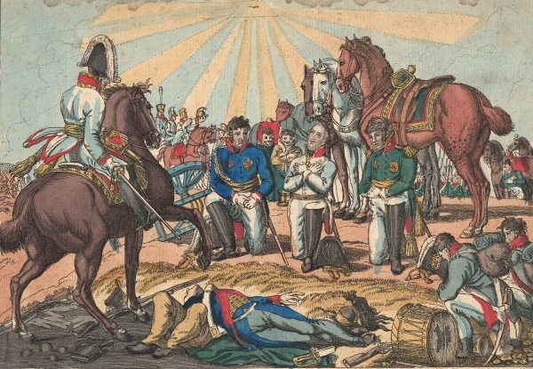 Gravure XIX - Bataille de Leipzig - 1813 - Napoléon 1er - Défaite - Uniforme - Von Schwarzenberg- Gravure ancienne