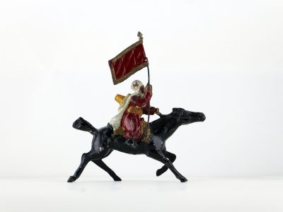 Figurine Cavalier Plomb Creux Bedouin Fanion Guerre du Rif