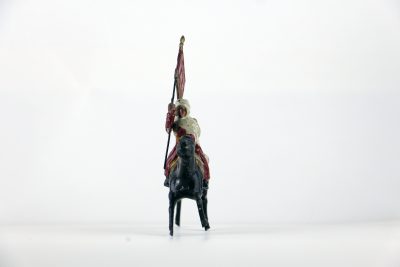 Figurine Cavalier Plomb Creux Bedouin Fanion Guerre du Rif