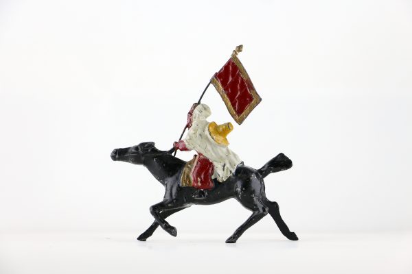 Figurine Cavalier Plomb Creux Bedouin Fanion Guerre du Rif