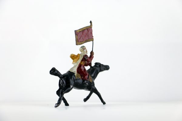 Figurine Cavalier Plomb Creux Bedouin Fanion Guerre du Rif