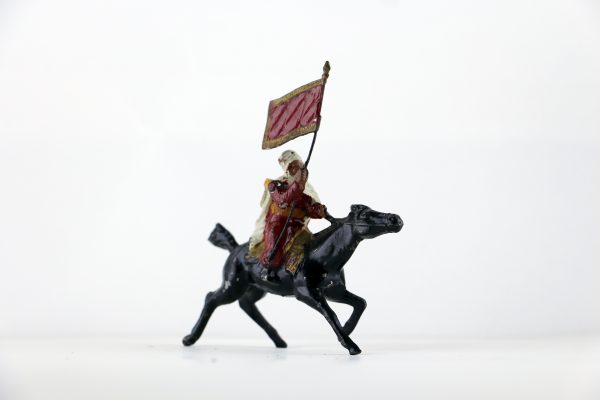 Figurine Cavalier Plomb Creux Bedouin Fanion Guerre du Rif