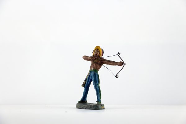 Figurine En Composition Indien Plume Western Etats Unis Plaine