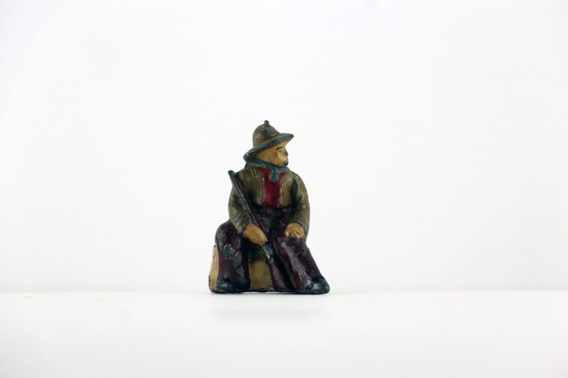 Figurine Plomb Creux Cowboy Western Indien Campement Orpailleur Plaine Amerique