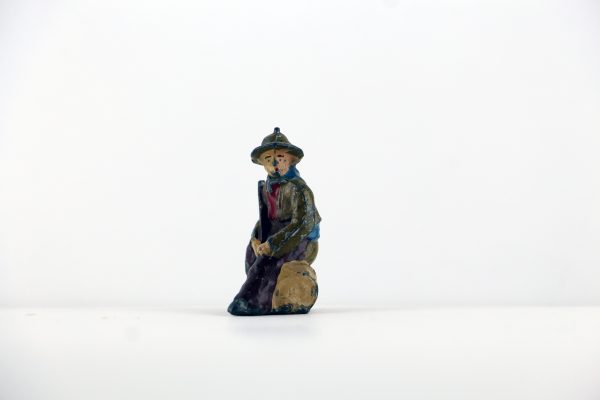 Figurine Plomb Creux Cowboy Western Indien Campement Orpailleur Plaine Amerique