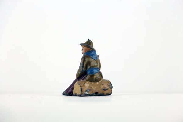 Figurine Plomb Creux Cowboy Western Indien Campement Orpailleur Plaine Amerique