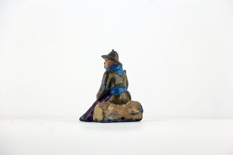 Figurine Plomb Creux Cowboy Western Indien Campement Orpailleur Plaine Amerique