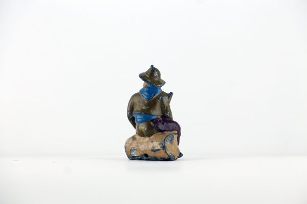 Figurine Plomb Creux Cowboy Western Indien Campement Orpailleur Plaine Amerique