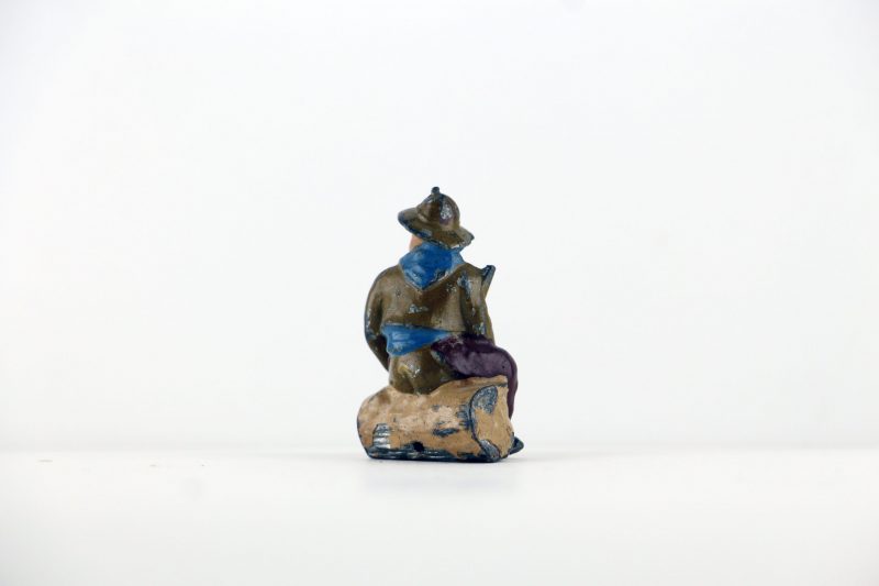 Figurine Plomb Creux Cowboy Western Indien Campement Orpailleur Plaine Amerique