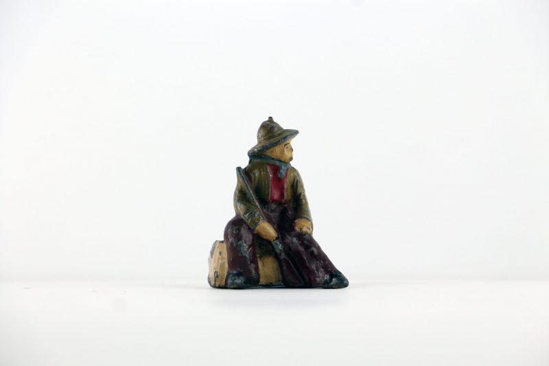 Figurine Plomb Creux Cowboy Western Indien Campement Orpailleur Plaine Amerique
