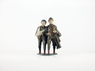 Figurine Plomb Creux France 1940 Infirmier Blessé Infirmerie Front Bataille
